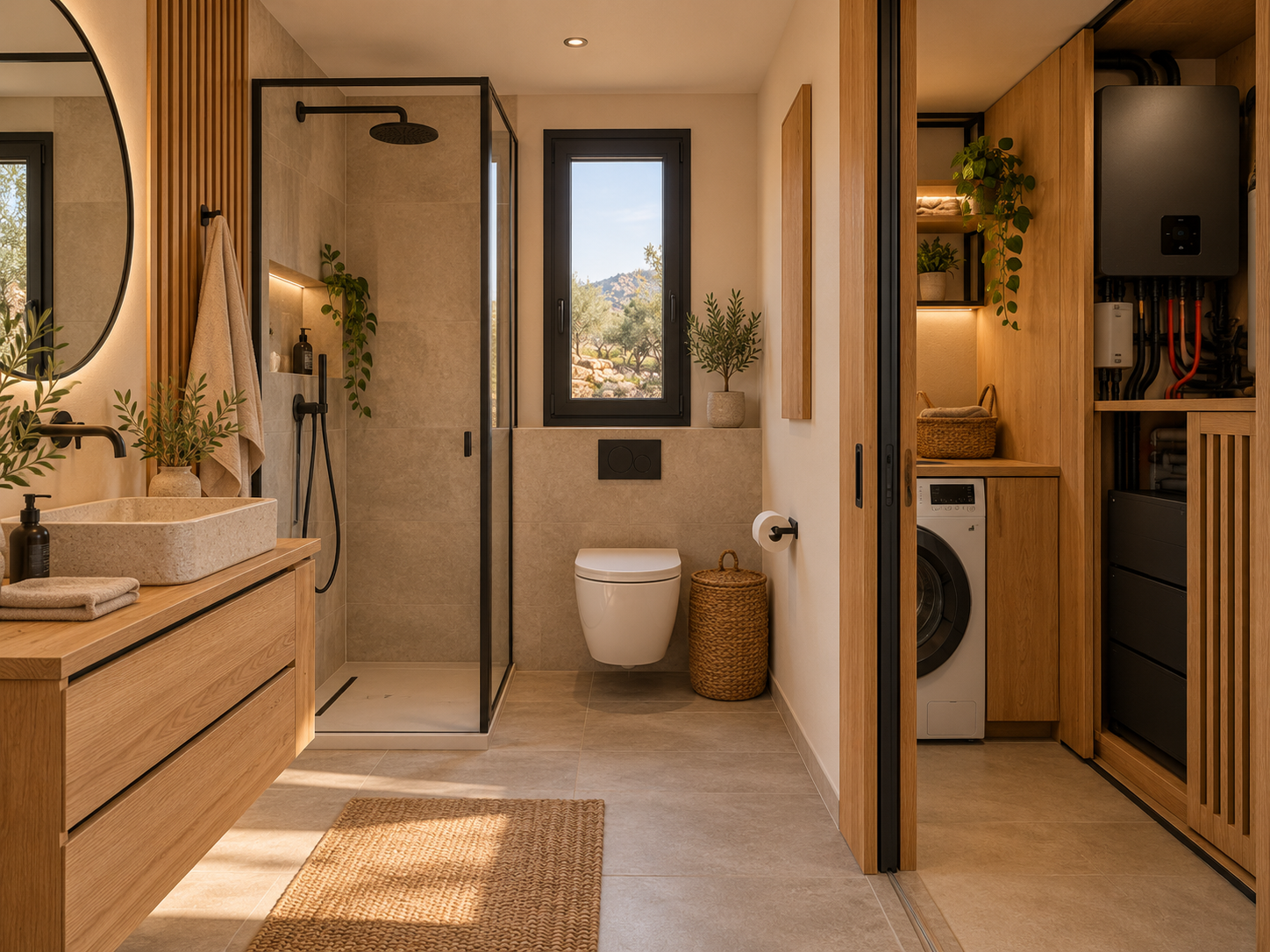 Casa modular autosuficiente Off-Grid con placas solares y aerotermia