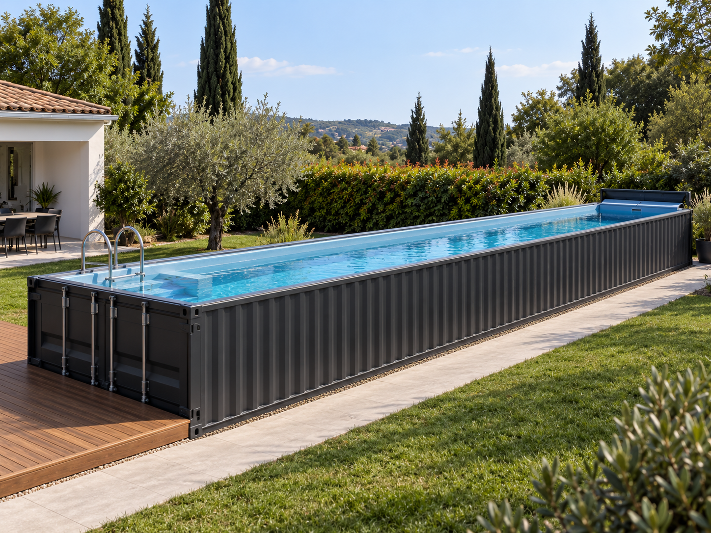 Piscina contenedor de 12 metros (40 pies) Couloir de Nage / Canal de natación - miniatura 3