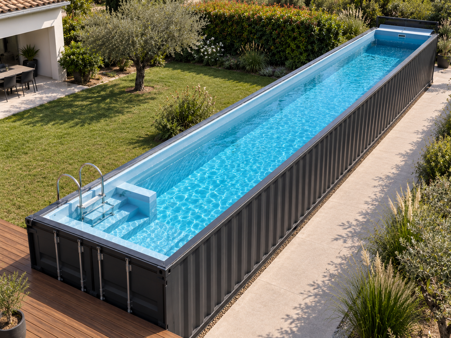 Piscina contenedor de 12 metros (40 pies) Couloir de Nage / Canal de natación - miniatura 2