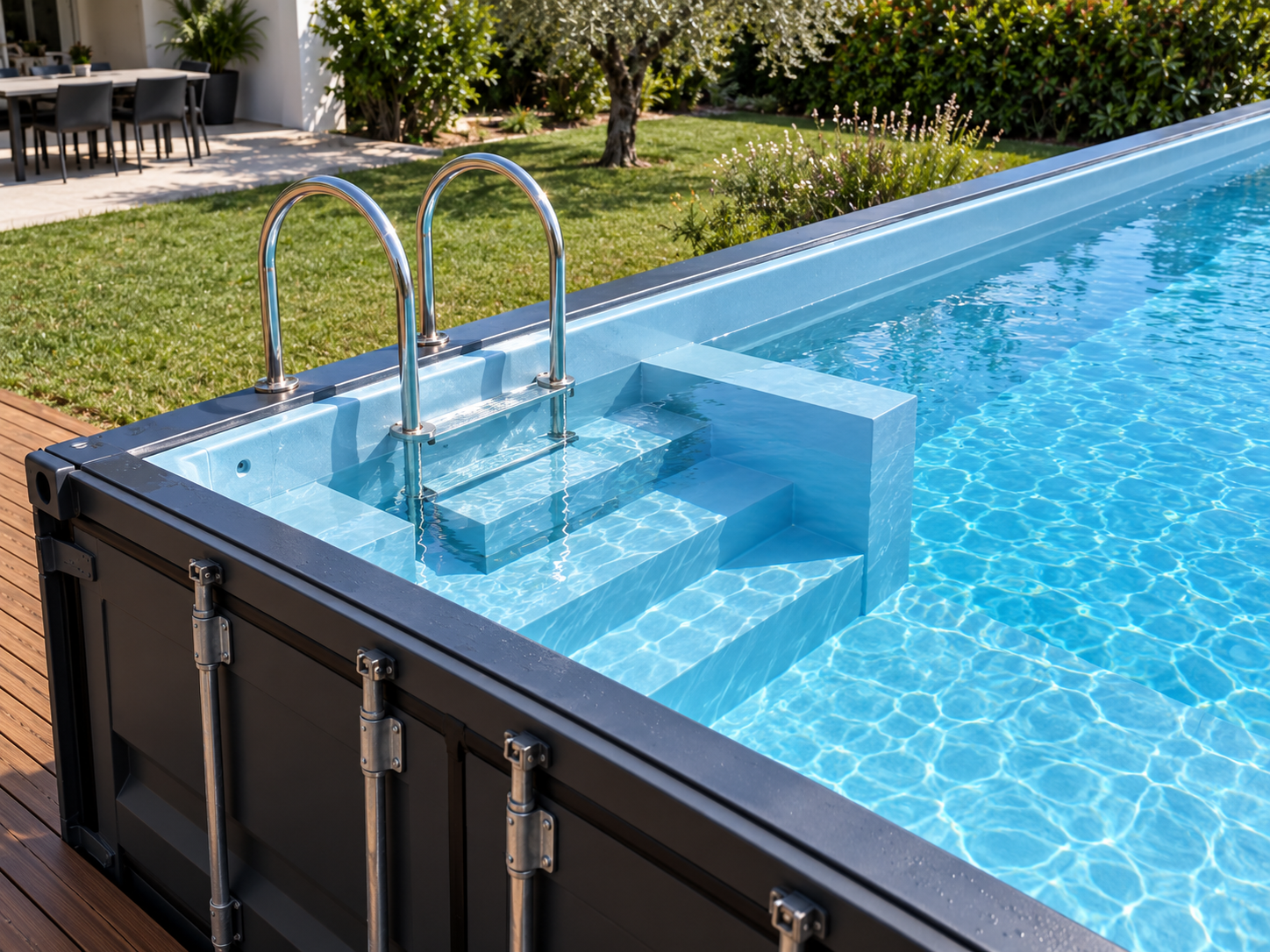 Piscina contenedor de 12 metros (40 pies) Couloir de Nage / Canal de natación
